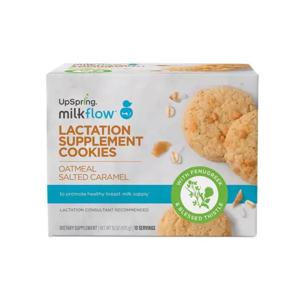 UpSpring Milkflow Oatmeal Salted Caramel Lactation Cookies - 10pk