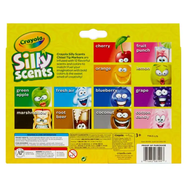 Crayola 12ct Silly Scents Markers Chisel Tip