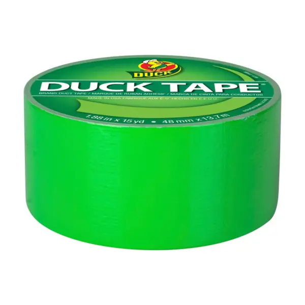 Duck 1.88" x 15yd Duct Industrial Tape Neon Green