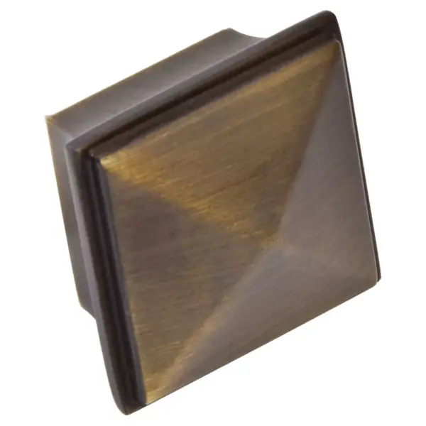 Sumner Street Home Hardware 1.25 4pc Knob Vintage Brass Pyramid