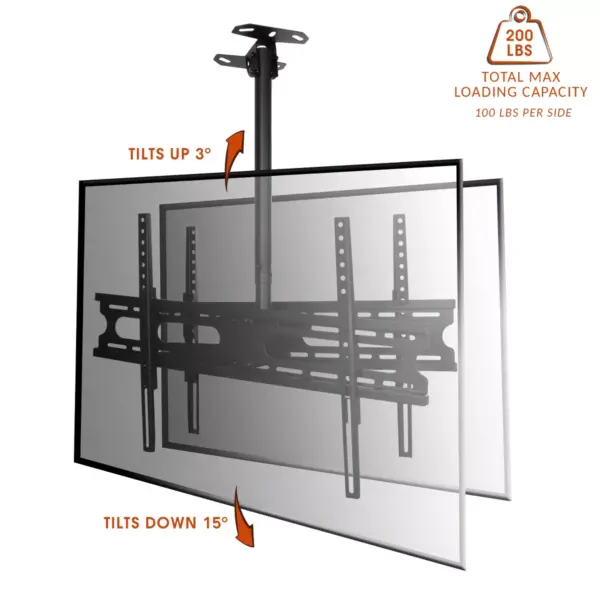 Double Sided Ceiling Mount for Two 37in-70in Screens