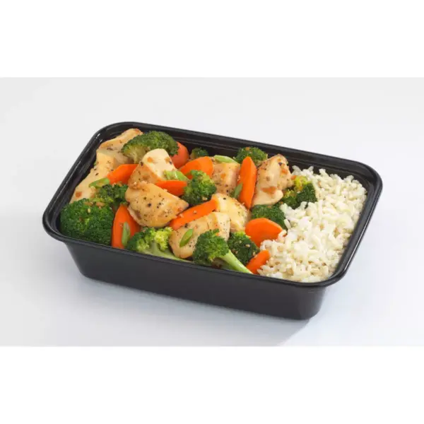 GoodCook Meal Prep 1 Compartment Rectangle Black Containers + Lids - 10ct