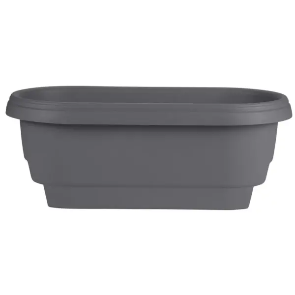 9" Indoor/Outdoor Oval Planter Gray - Bloem