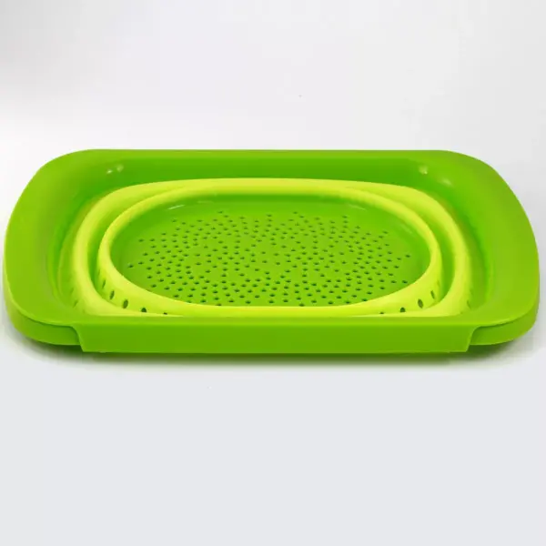 Squish 6qt Over the Sink Expandable Colander - Green