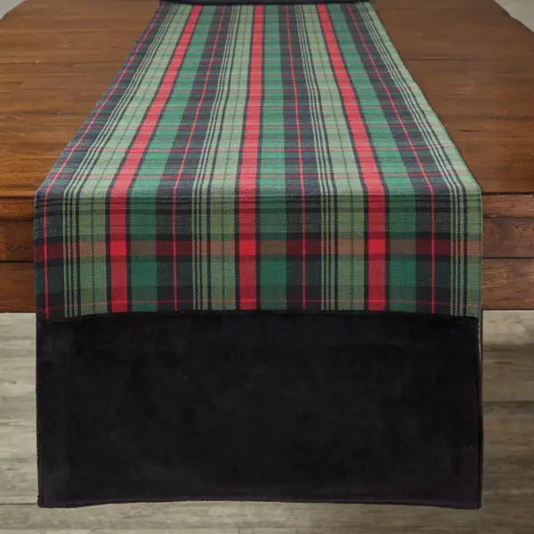 Split P Ross Holiday Plaid Table Runner - 72"L - Black