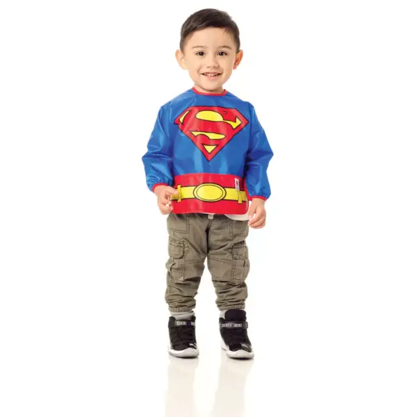 Bumkins DC Comics Costume Sleeved Superman Bib - Blue