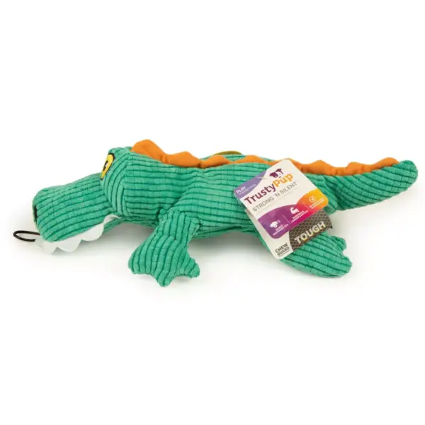 TrustyPup - Plush Gator Dog Toy - Teal - L - 1ct