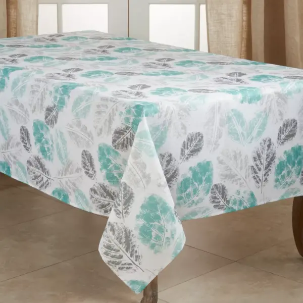 Saro Lifestyle Printed Tablecloth With Leaf Design