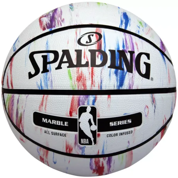 Spalding Marble 29.5" Basketball - White