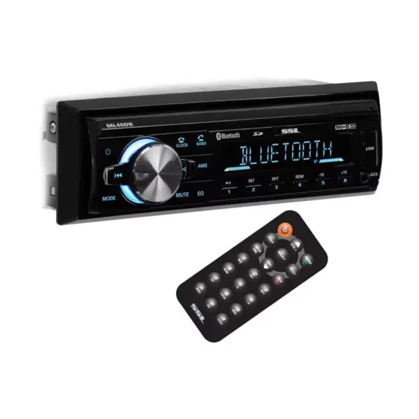 Soundstorm Bluetooth 1-Din MechLess Car Stereo Radio MP3 USB/Aux Receiver ML46DB