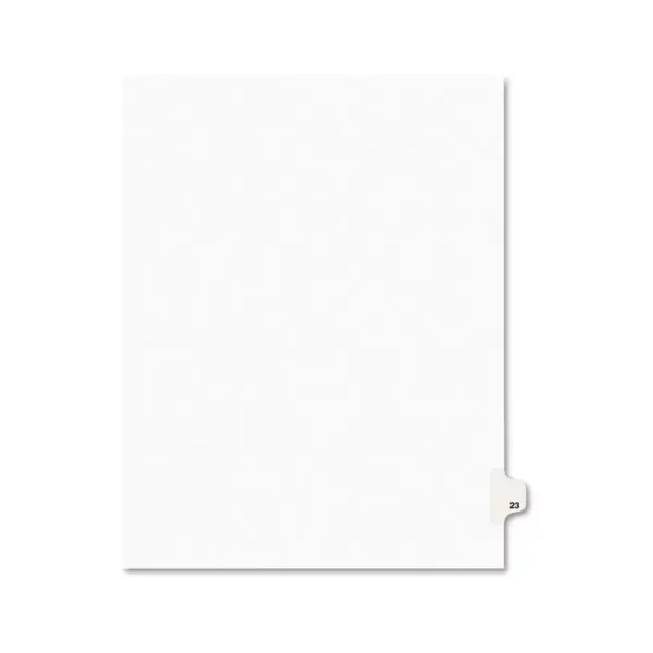 Avery-Style Legal Exhibit Side Tab Divider Title: 23 Letter White 25/Pack 01023