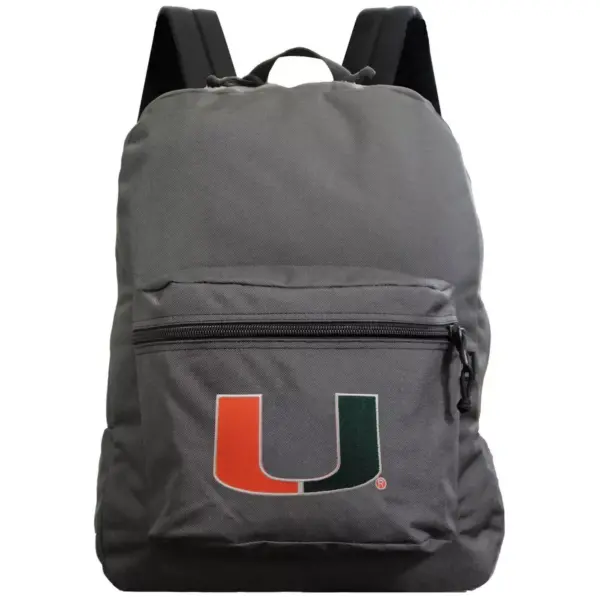 NCAA Miami Hurricanes Gray Premium Backpack