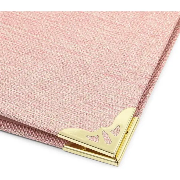 Paper Junkie Pink 3 Ring Binder with Gold Hardware for 250 Sheet Capacity (11.5 x 10.5 x 1.6 in)