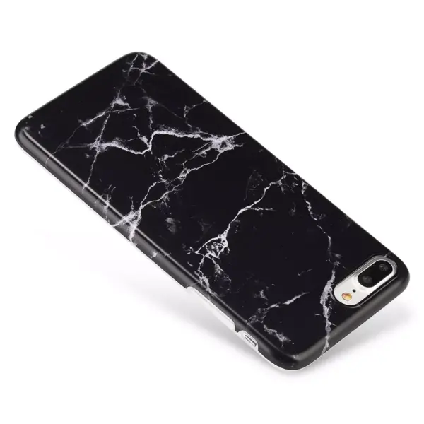 INSTEN TPU Marble Case compatible with Apple iPhone 7 Plus, Black