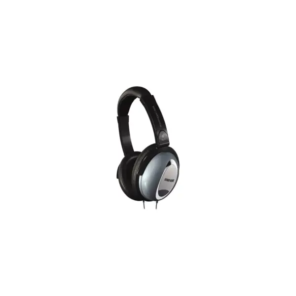 Maxell Noise Cancellation Headphones - Stereo - Black, Gray - Mini-phone - Wired - 60 Ohm - 10 Hz 28 kHz - Nickel Plated Connector - Over-the-head