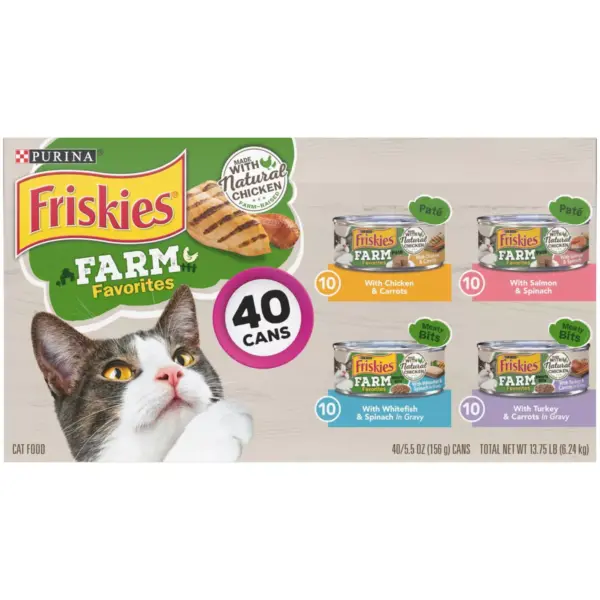 Friskies Farm Favorites Wet Cat Food Variety Pack - 5.5oz/40ct