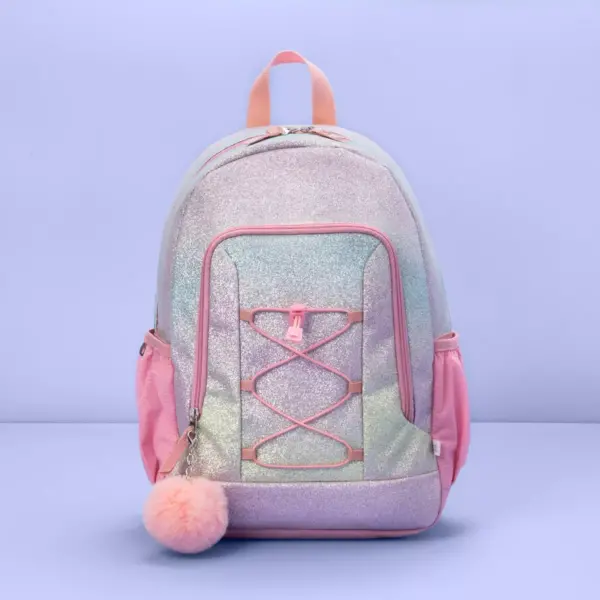 16.5" Kids' Backpack Ombre Glitter Rainbow - More Than Magic™