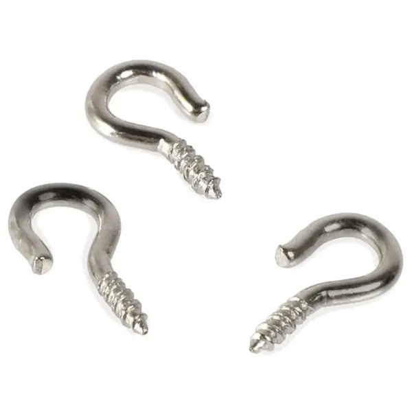 Okuna Outpost 500 Pack Vinyl Coated Screw Eye Hooks, Cup Hook, Silver, 0.21"