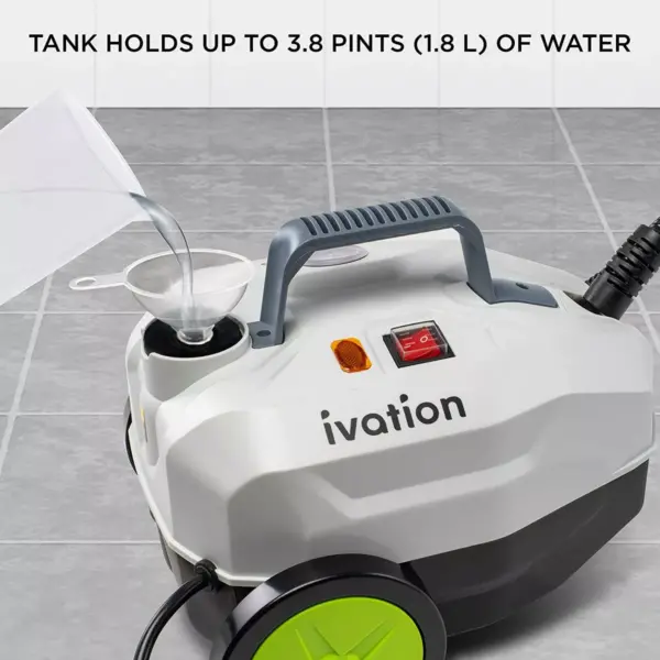 Ivation Multi-Purpose 1800W Canister Steam Cleaner w/ 14-Accessories, Chemical-Free Houshold Cleaning & Sanitizing System