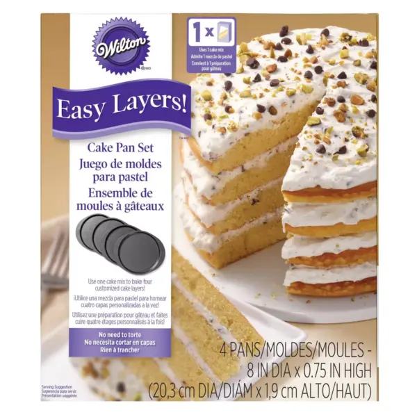 Wilton 4pc Easy Layers! Round Layer Cake Pan Set