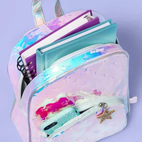 Girls' Star Puff Metallic Mini Backpack - More Than Magic™