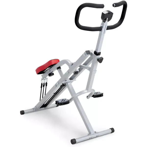 Marcy Fitness XJ-6334 Compact Foldable Portable Customizable Resistance Training Squat Rider Exercise Machine Row-N-Ride Bench for Glutes and Quads