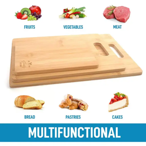 Zulay Kitchen Bamboo Wooden Cutting Boards