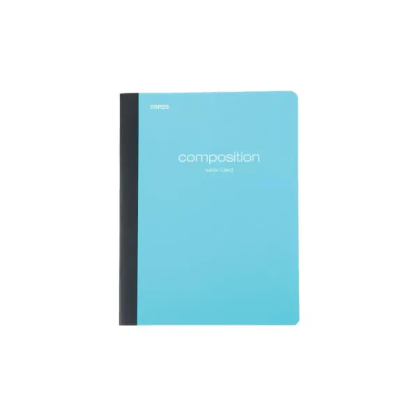 Staples Poly Composition Notebook 9.75" x 7.5" Wide Rule 70 Sh. Assorted 421175