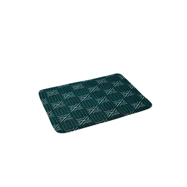 Little Arrow Design Memory Foam Bath Mat Dark Green - Deny Designs