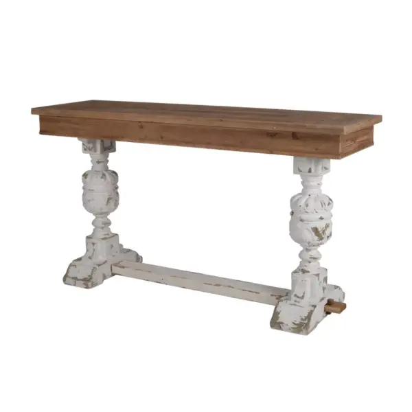 Alcott Buffet Table White/Natural - A&B Home