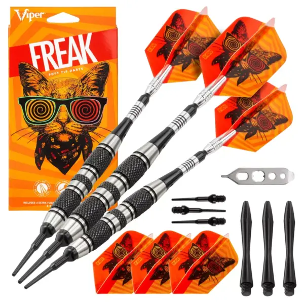 Viper The Freak Soft Tip Darts 3 Knurled Rings Barrel - 18gms