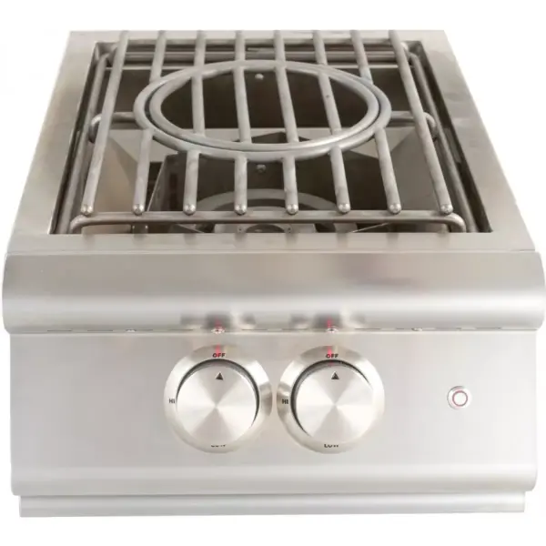 Blaze LTE Built-In Propane High Performance Power Burner W/ Wok Ring & Stainless Steel Lid BLZ-PBLTE-LP