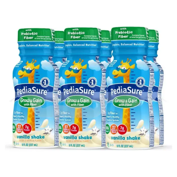 PediaSure Grow & Gain with Fiber Kids' Nutritional Shake Vanilla - 6 ct/48 fl oz