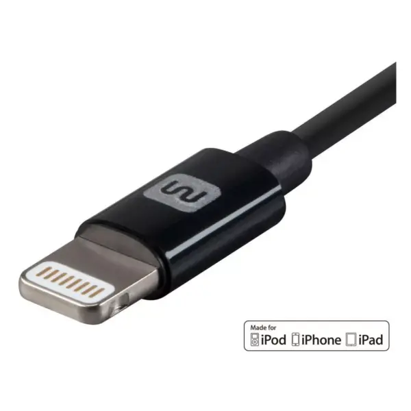 Monoprice Apple MFi Certified Lightning to USB Charge & Sync Cable - 3 Feet - Black | iPhone X, 8, 8 Plus, 7, 7 Plus, 6, 6 Plus, 5S - Select Series