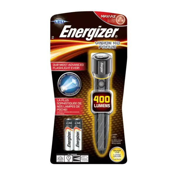 Energizer 2AA Vision LED HD  Metal FlashLight