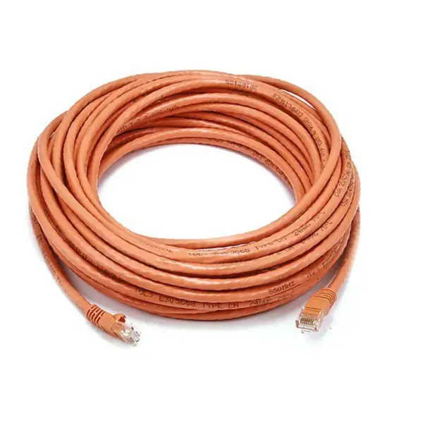 Monoprice Cat6 Ethernet Patch Cable - 50 Feet - Orange | Network Internet Cord - RJ45, Stranded, 550Mhz, UTP, Pure Bare Copper Wire, 24AWG