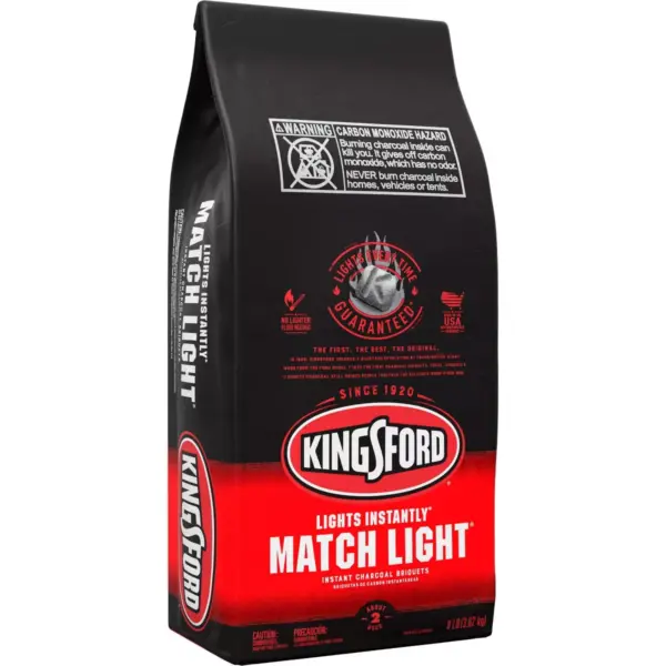 Kingsford Match Light Instant Charcoal Briquettes, BBQ Charcoal for Grilling - 8lbs