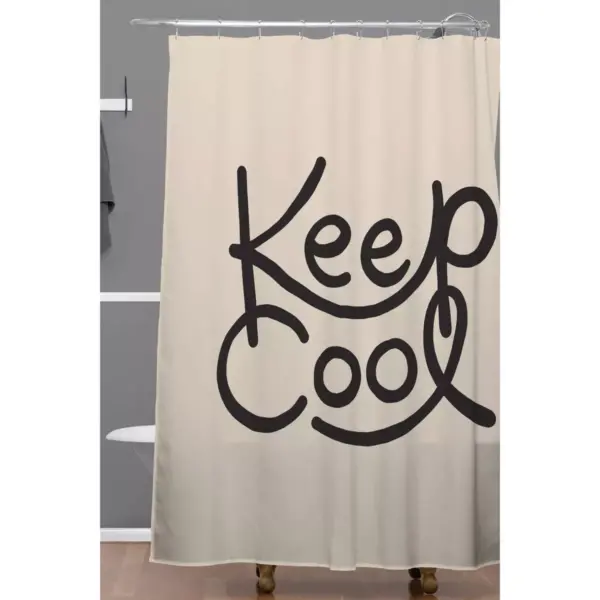 Urban Wild Studio Keep Cool Shower Curtain Beige - Deny Designs