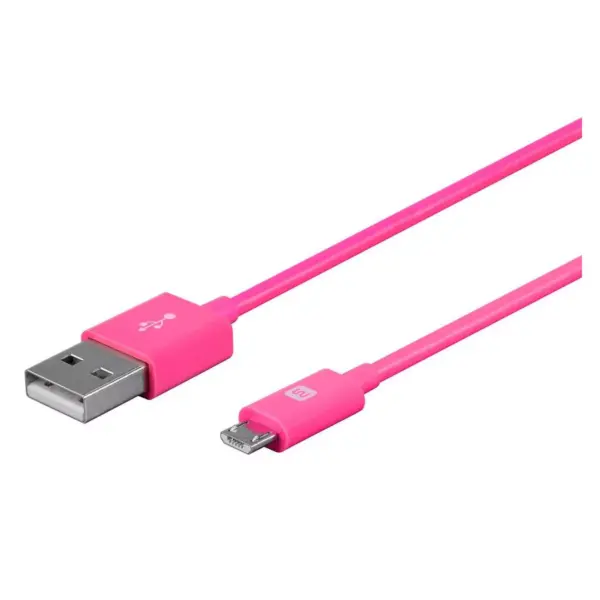 Monoprice USB Type-A to Micro Type-B Cable - 10 Feet - Pink | 2.4A, 22/30AWG - Select Series