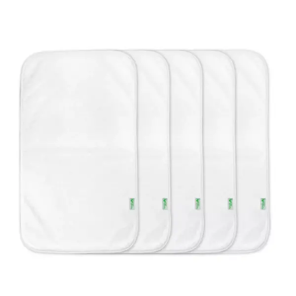 green sprouts Stay-Dry Burp Pads 5pk White