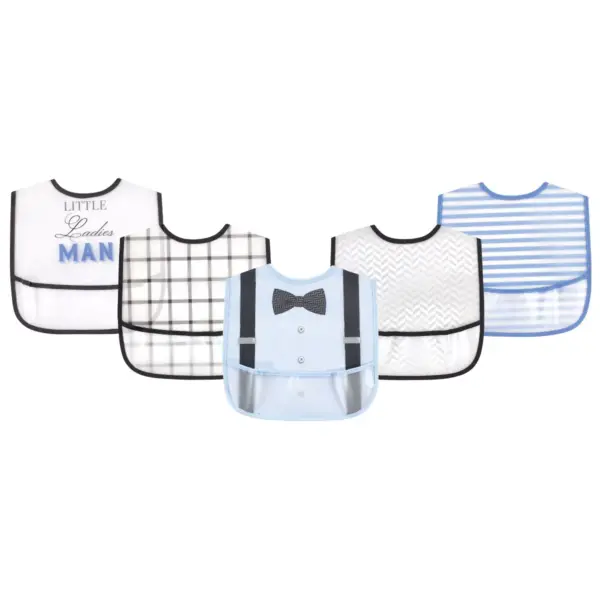 Little Treasure Baby Boy Waterproof PEVA Bibs 5pk, Ladies Man, One Size