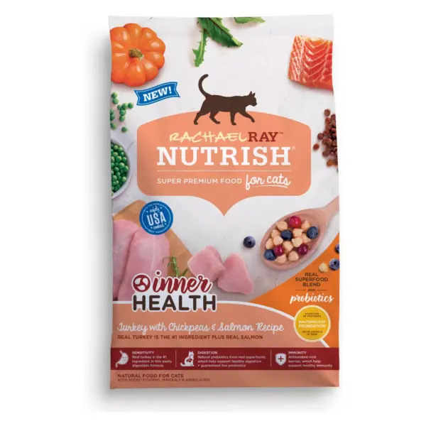 Rachael Ray Nutrish Inner Health Turkey with Chickpeas & Salmon Recipe Adult Premium Dry Cat Food - 6lbs