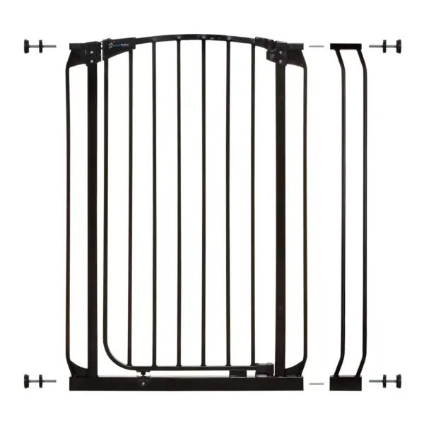 Dreambaby L796B Chelsea 28 to 35.5 Inch Auto-Close Baby & Pet Wall to Wall Safety Gate with Stay Open Feature for Doors, Stairs, and Hallways, Black