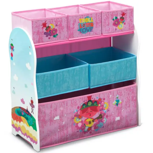 Trolls World Tour Design and Store 6 Bin Toy Organizer - Delta Children