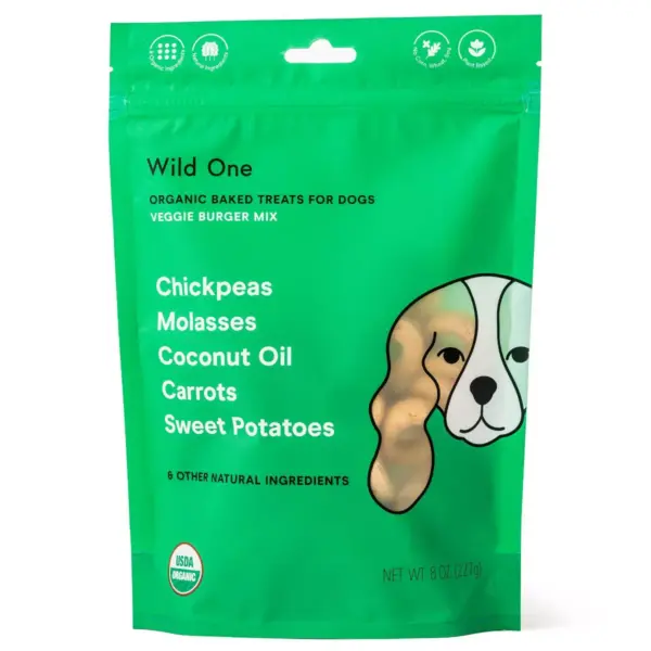 Wild One Organic Veggie Burger Dog Treats - 8oz