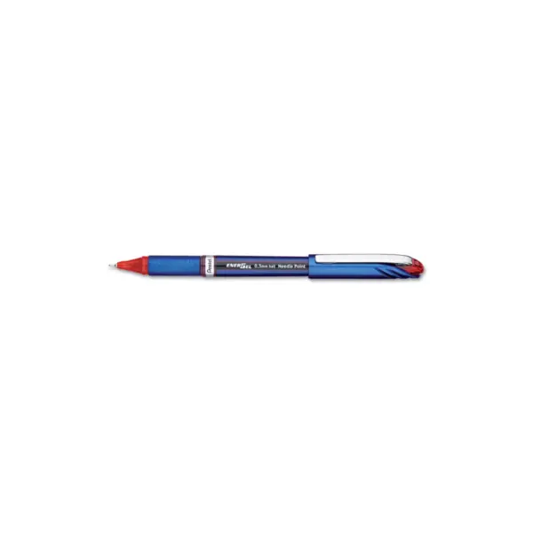 Pentel EnerGel NV Liquid Gel Pen .5mm Red Barrel Red Ink BLN25B