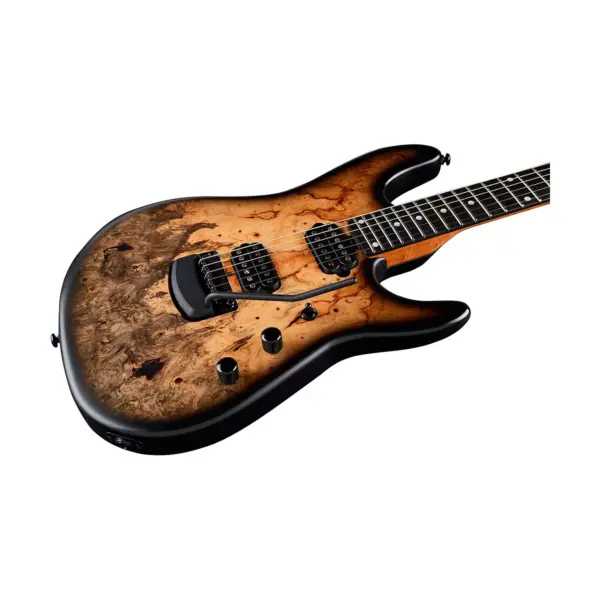 Ernie Ball Music Man Jason Richardson 6 String Electric Guitar with Black Hardware Buckeye Burl