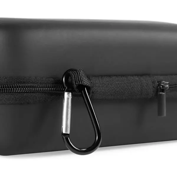 Portable Earbud Case, Travel Pouch for Earphone Carrying Case with Zipper (Black, 6.5" x 3")