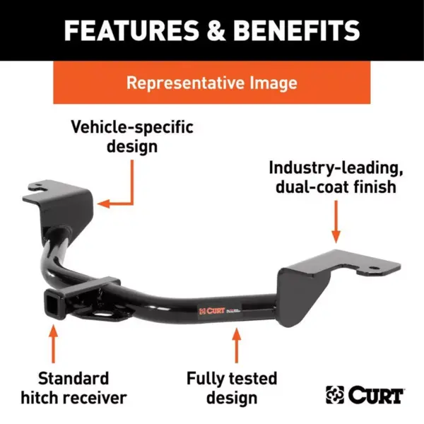 Curt 11416 Heavy Duty Class I Trailer Hitch with 1 1/4 inch Receiver for Honda HR-V, Black