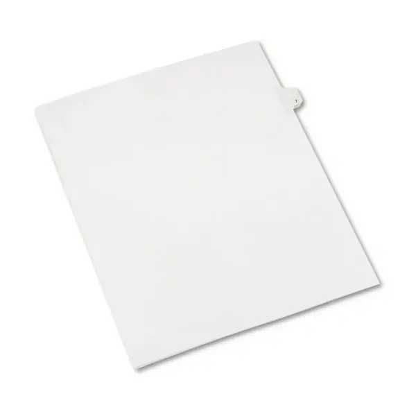 Avery Allstate-Style Legal Exhibit Side Tab Divider Title: 7 Letter White 25/Pack 82205